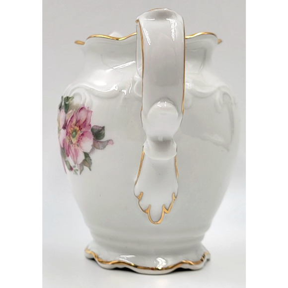 Schumann Arzberg Briar Rose Creamer & Sugar Set Bavaria Germany Gold Trim 1950s - Picture 16 of 16